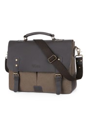 Business Laptop Canvas Briefcase Shoulder Bag for Men High Quality 14'' Computer Handbag Men Vintage Messenger Bag Dropshipping