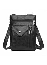 Solid color designer 2022 new high quality leather ladies shoulder bag fashion small women messenger bags mobile phone bag sac