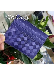 Go Go 100% Leather Credit Card Ultra-thin Brand Business Card Multiple Card Slots Simple Fashion Women Card Bag