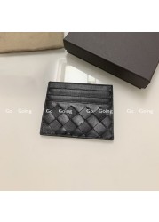 Go Go 100% Leather Credit Card Ultra-thin Brand Business Card Multiple Card Slots Simple Fashion Women Card Bag