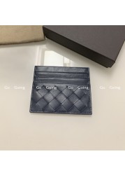 Go Go 100% Leather Credit Card Ultra-thin Brand Business Card Multiple Card Slots Simple Fashion Women Card Bag