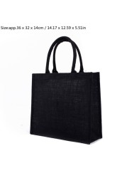 Jute Tote Burlap Shopping Bag With Soft Handle For Women Men Handbag Shopping Bridesmaid Christmas Thanksgiving Party Organizer