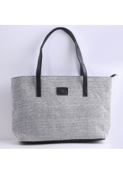 Canvas Women Bag Large Capacity Women Shoulder Bag Female Casual Bags Appliques Portable Shopping Bag Lady Casual Handbag