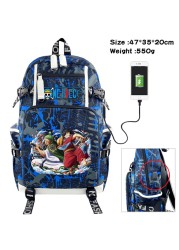 Anime Luffy Backpack Chopper Cartoon Large Capacity School Bag Fashion Multifunctional Laptop Backpack Travel Bag