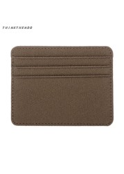 THINKTHENDO Men's and Women's Card Holder, THINKTHENDO Unisex Small Card Holder Credit Card Holder with Coin Pockets