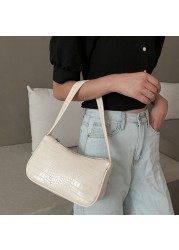 Casual PU Leather Women Handbag Shoulder Bag Fashion Bag Shoulder Chain Crossbody Bag Popular Simple Female Daily Bag