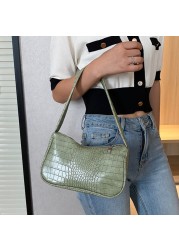 Casual PU Leather Women Handbag Shoulder Bag Fashion Bag Shoulder Chain Crossbody Bag Popular Simple Female Daily Bag