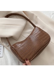 Casual PU Leather Women Handbag Shoulder Bag Fashion Bag Shoulder Chain Crossbody Bag Popular Simple Female Daily Bag