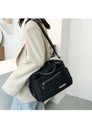 Retro Large Capacity Oxford Messenger Bag Contracted Joker Leisure Travel Bag For Women Zippers Hobos Preppy Style Shoulder Bag