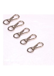 5 قطعة حقيبة حزام من المعدن مشبك قطب الزناد مشبك قفل مشبك دوار المفاجئة هوك كليب Keychain بها بنفسك المفاتيح حلقة كيرينغ الحرفية حقيبة أجزاء الأجهزة