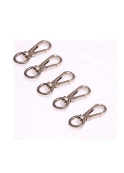 5 قطعة حقيبة حزام من المعدن مشبك قطب الزناد مشبك قفل مشبك دوار المفاجئة هوك كليب Keychain بها بنفسك المفاتيح حلقة كيرينغ الحرفية حقيبة أجزاء الأجهزة