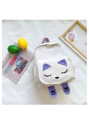 New Children's Backpack Cute Cartoon Cat Girl Backpack Pupil Kindergarten Kids Girls Boy Backpack Unisex Kid Game Bag Travel Bag