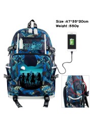 Fairy Tail Anime Backpack Large Capacity School Bag Men Women Multifunctional Laptop Backpack Travel Bag