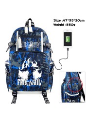 Fairy Tail Anime Backpack Large Capacity School Bag Men Women Multifunctional Laptop Backpack Travel Bag