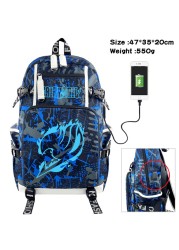 Fairy Tail Anime Backpack Large Capacity School Bag Men Women Multifunctional Laptop Backpack Travel Bag