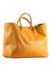 Big Size Tote Bag For Women Genuine Leather Handbags And Purses Cowhide Brown Big Shopper Bag Female Travel Handbag 2021 New