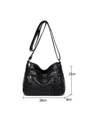 Fashion Women Shoulder Bag Soft PU Leather Multi Compartment Large Capacity Shoulder Bags Women Crossbody Bags