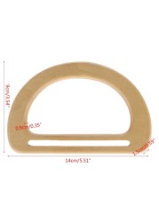 Round Wooden Handle for Handbag Handbag Round Wooden Handle for Handbag DIY Carry Purse Frame Making Bag Hanger