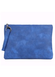 Solid Fashion Handbag Women Clutch Bag Leather Women Envelope Bag Zipper Evening Bag Female Clutches Handbag