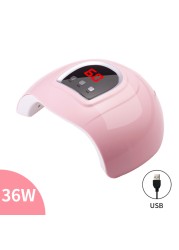 Nail Dryer Nail Lamp LED UV Lamp For Curing All Gel Nail Polish With Motion Sensor Manicure Pedicure Salon Tool