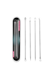 4pcs/set Professional Blackhead Remover Black Spot Pimple Blemish Beauty Women Skin Care Face Cleaning Pimple Removal Tool Kit