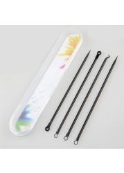 4pcs/set Professional Blackhead Remover Black Spot Pimple Blemish Beauty Women Skin Care Face Cleaning Pimple Removal Tool Kit