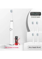 Newest Sonic Electric Toothbrush For Adult Kids Smart Timer Rechargeable Whitening Toothbrush IPX7 Waterproof 4 Brush Head