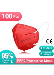 KN95 Mascarillas fpp2 mask homology adas europa 5 layer CE protection black face mask ffp2reuse zable Mascherina ffpp2