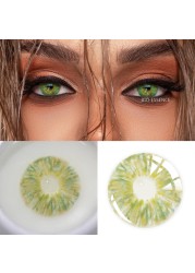 New 2021 1 Pair Colored Eye Contact Lenses Natural Brown Lens Monet Lens Blue Lens Gray Eyes Fashion Contact Lenses