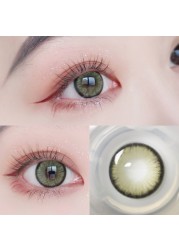 New 2021 1 Pair Colored Eye Contact Lenses Natural Brown Lens Monet Lens Blue Lens Gray Eyes Fashion Contact Lenses