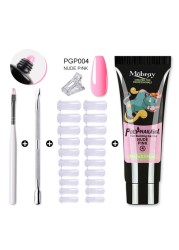 Mobray Poly Nail Gel Set All For Quick Extension Nail Manicure Set Gel Cuticle Pusher Finger Extension Template Nail Tool Kit