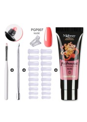 Mobray Poly Nail Gel Set All For Quick Extension Nail Manicure Set Gel Cuticle Pusher Finger Extension Template Nail Tool Kit