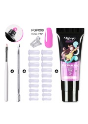 Mobray Poly Nail Gel Set All For Quick Extension Nail Manicure Set Gel Cuticle Pusher Finger Extension Template Nail Tool Kit