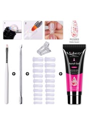 Mobray Poly Nail Gel Set All For Quick Extension Nail Manicure Set Gel Cuticle Pusher Finger Extension Template Nail Tool Kit