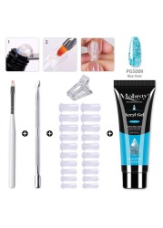 Mobray Poly Nail Gel Set All For Quick Extension Nail Manicure Set Gel Cuticle Pusher Finger Extension Template Nail Tool Kit