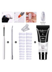 Mobray Poly Nail Gel Set All For Quick Extension Nail Manicure Set Gel Cuticle Pusher Finger Extension Template Nail Tool Kit