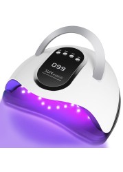 280W LED Nail Dryer Lamp for Drying Nails 66 UV Curing Lamp Bead Gel Polish Manicure Infrared Sensor Professional Nails Equipment