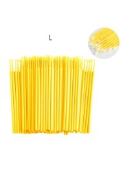 100pcs/bag Disposable Eyelashes Extension Individual Eyelashes Lash Removal Swab Micro Brush For Eyelash Extension Tools