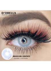 D'ORELLA 1 Pair (2pcs) Natural Color Lenses Eyes Annual Color Contact Lenses For Eyes Beauty Contact Lenses Eye Cosmetic Colored Lenses