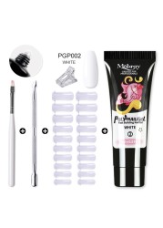 Poly Extension Gel Set 5/2pcs Acrylic Gel Kit Clear Camouflage Color Nail Tip Shape Crystal UV Gel Slice Brush Nail Art Tools