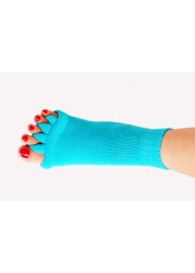 1 Pair Five Toes Separators Foot Sock Hallux Valgus Corrector Bunion Adjuster Foot Care Alignment Straightener Socks