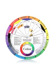 New Professional Paper Card Design Colors Mixing Ink Wheel Round Guide Chart Rotating Center Circle Tattoo Nail Pigment