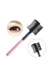 2 in1 Dual Purpose Eyelash Comb Pink Black Eyelash Eyebrow Brush Comb Professional Eye Makeup Tool Eyelash Extension Tool