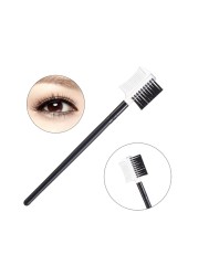 2 in1 Dual Purpose Eyelash Comb Pink Black Eyelash Eyebrow Brush Comb Professional Eye Makeup Tool Eyelash Extension Tool