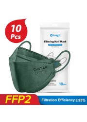 Elough KN95 face mask, fpp2fan CE approved ffp2 Mascarilla face mask ffp2reuse zable Kn95, fish protection masks ffpp2 FFP 2