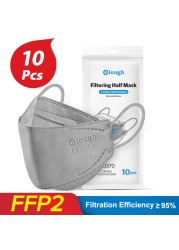 Elough KN95 face mask, fpp2fan CE approved ffp2 Mascarilla face mask ffp2reuse zable Kn95, fish protection masks ffpp2 FFP 2