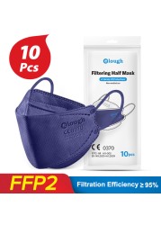 Elough KN95 face mask, fpp2fan CE approved ffp2 Mascarilla face mask ffp2reuse zable Kn95, fish protection masks ffpp2 FFP 2