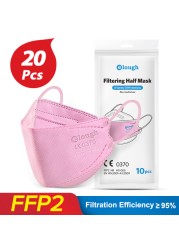 Elough KN95 face mask, fpp2fan CE approved ffp2 Mascarilla face mask ffp2reuse zable Kn95, fish protection masks ffpp2 FFP 2