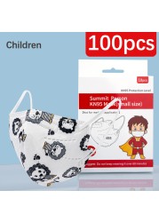 CE FFP2 Kids Face Mask KN95 Masks Dustproof 5 Layer Breathable FFP2 Mask Baby Boy Girls Protective Mask Kn95 Mascarillas