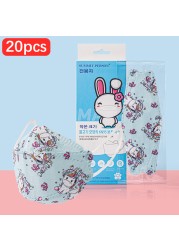 CE FFP2 Kids Face Mask KN95 Masks Dustproof 5 Layer Breathable FFP2 Mask Baby Boy Girls Protective Mask Kn95 Mascarillas